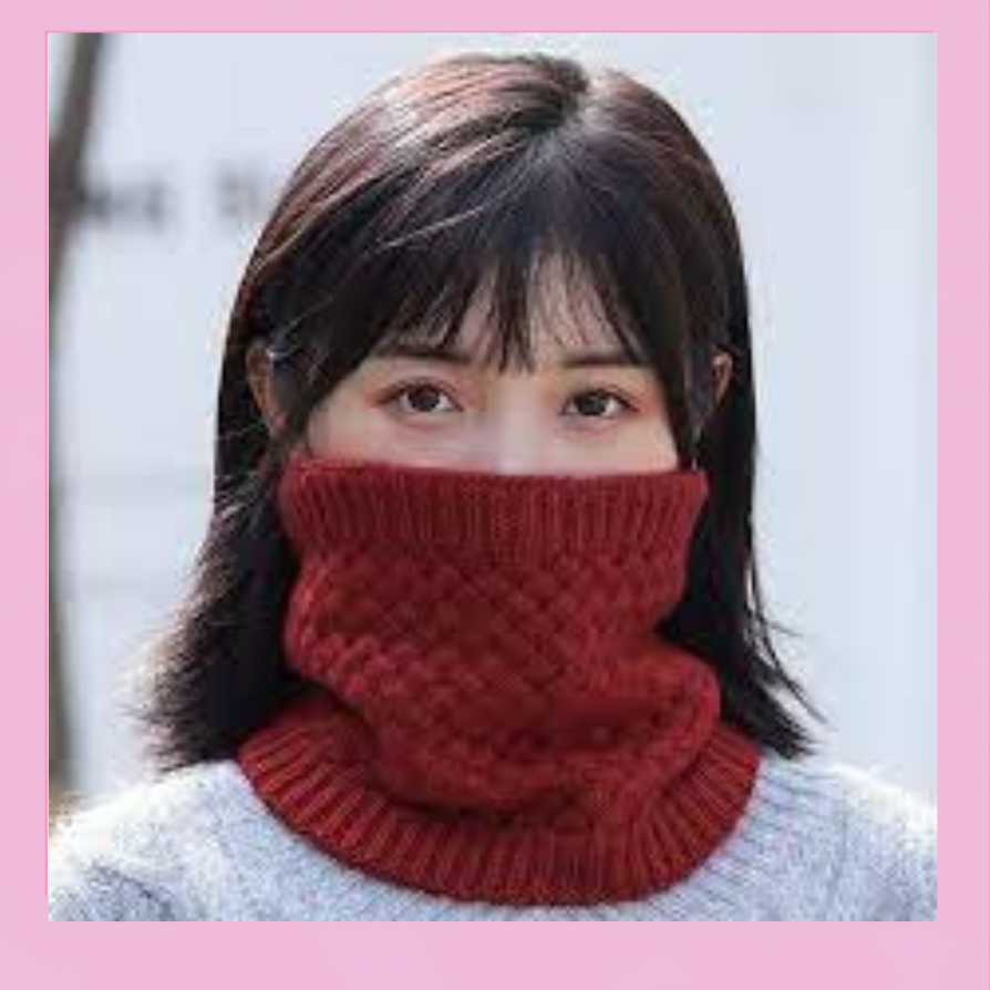Thick Winter Warm Ring Scarf Women and Men Solid Knitted Striped Colour Neckerchief Outdoor Ski Full Mask Wollen Yarn  Muffler UNISEX|| Neoraid