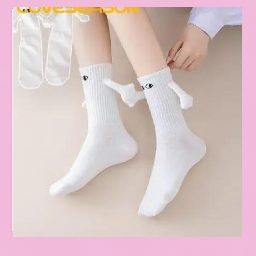 Magnetic Socks with Hands Women Men Fashion Black Couple Mid-tube Socks for Gifts || Neoraid