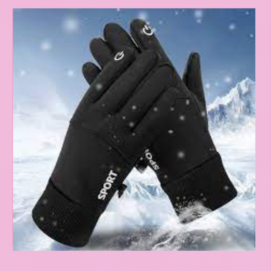 Black Winter Warm Full Fingers Waterproof Cycling Outdoor Sports Running Motorcycle Ski Touch Screen Fleece Gloves || Neoraid